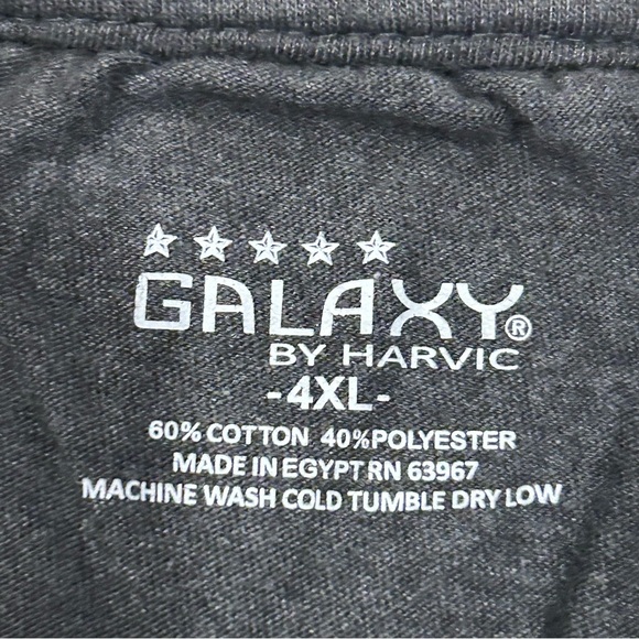 NWOT Men’s Black & Gray Crewneck Long Sleeve T-shirts 4XL - Picture 10 of 12